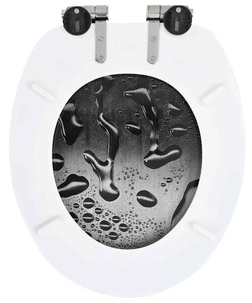 WC sedátko s funkcí pomalého sklápění 2 ks MDF motiv kapek 277001