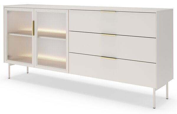 LUMI k | komoda 181 2D3S + LED | 181 cm | kašmír/zlatá