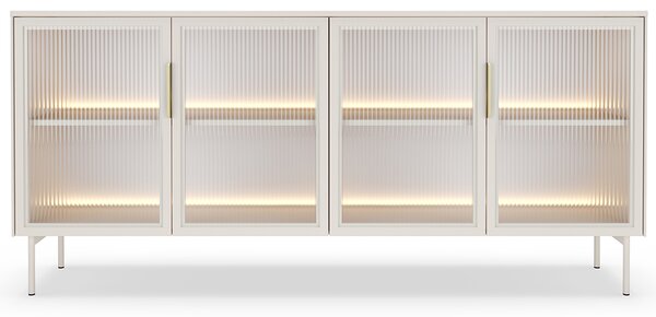 LUMI k | komoda 181 4D + LED | 181 cm | kašmír/zlatá