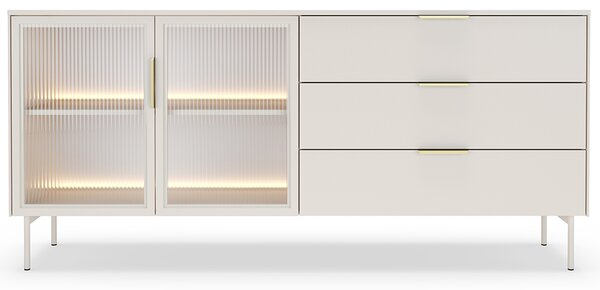 LUMI k | komoda 181 2D3S + LED | 181 cm | kašmír/zlatá