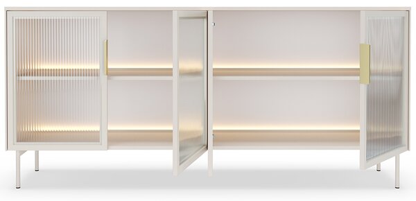 LUMI k | komoda 181 4D + LED | 181 cm | kašmír/zlatá