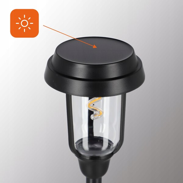 LED solární zápichové svítidlo 2700 K, IP65, 100 lm, teplá bílá