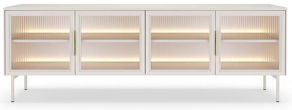 LUMI k | TV stolek RTV 181 4D + LED | 181 cm | kašmír/zlatá