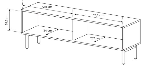 TAVO d | TV stolek RTV 153 2D | 153,5 cm | dub cremona