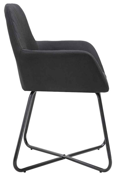 Jídelní židle 4 ks černé textil 277106