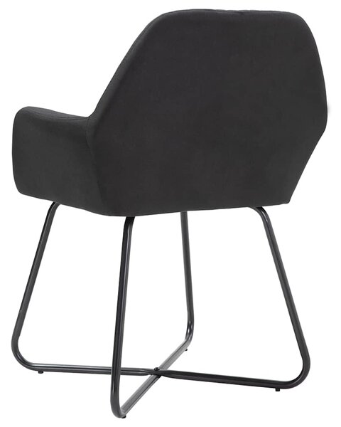 Jídelní židle 4 ks černé textil 277106