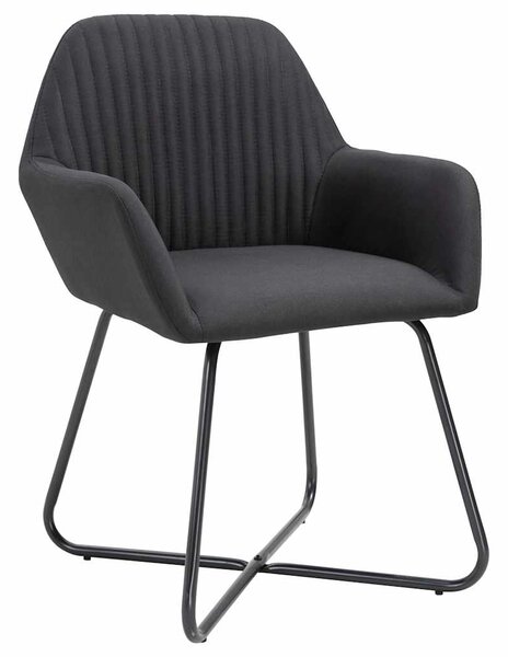 Jídelní židle 4 ks černé textil 277106