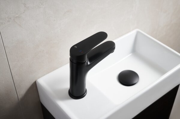 KFA Armatura 5552-815-81 - Umyvadlová baterie + výpusť OTAVA 15 cm matná černá