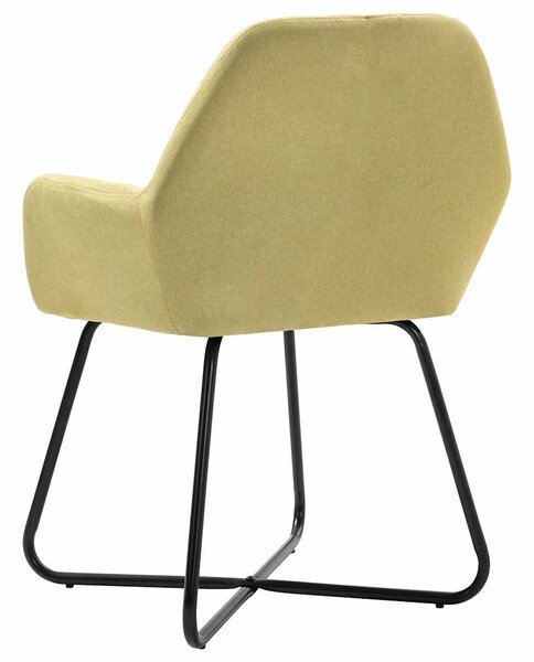 Jídelní židle 4 ks zelené textil 277104