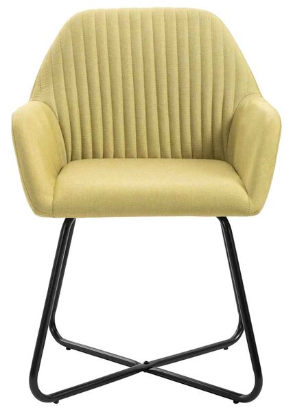 Jídelní židle 4 ks zelené textil 277104