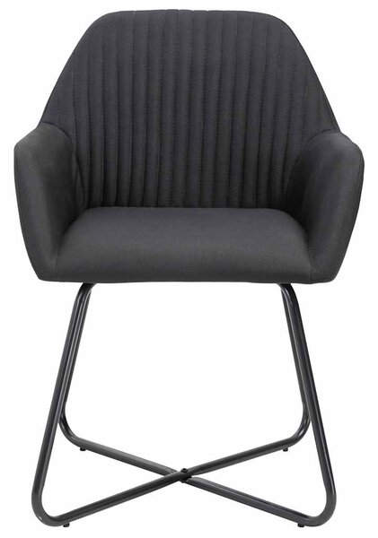 Jídelní židle 4 ks černé textil 277106