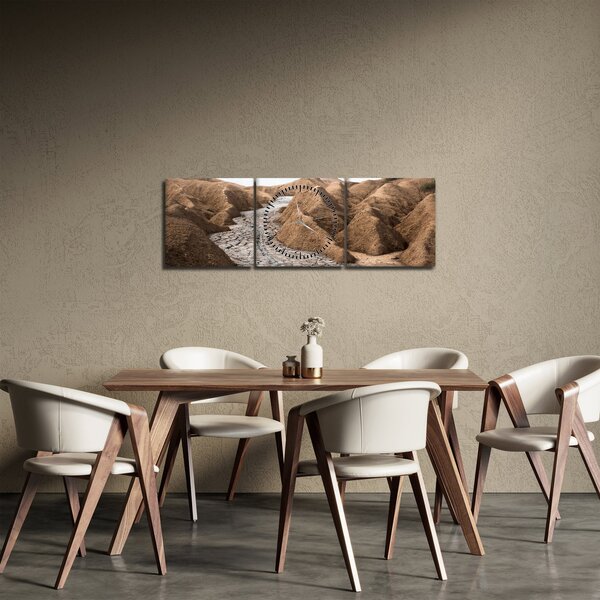 Obraz - Rumunská vulkána (s hodinami) (90x30 cm)