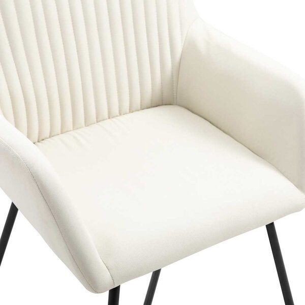 Jídelní židle 4 ks krémové textil 277098