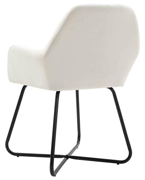 Jídelní židle 4 ks krémové textil 277098