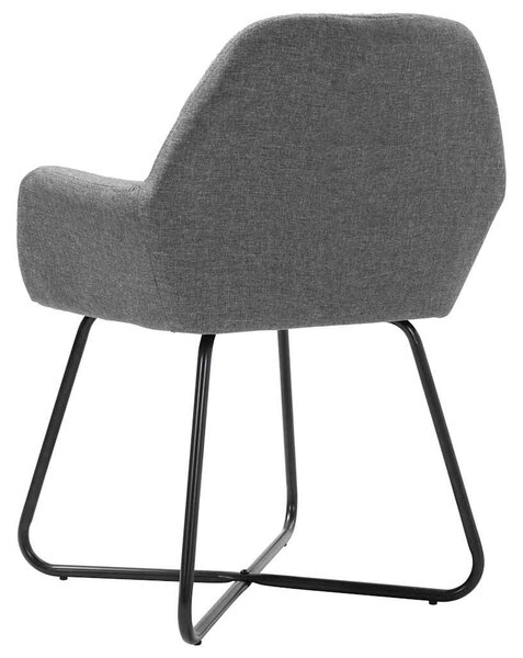 Jídelní židle 6 ks tmavě šedé textil 277097