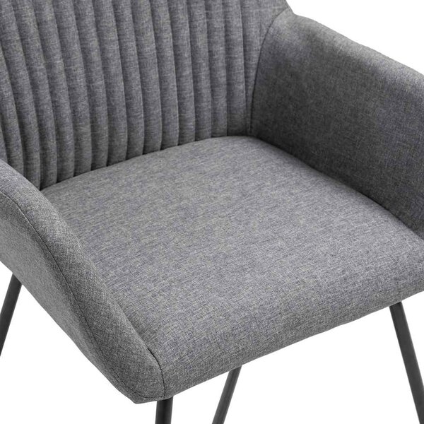 Jídelní židle 4 ks tmavě šedé textil 277096