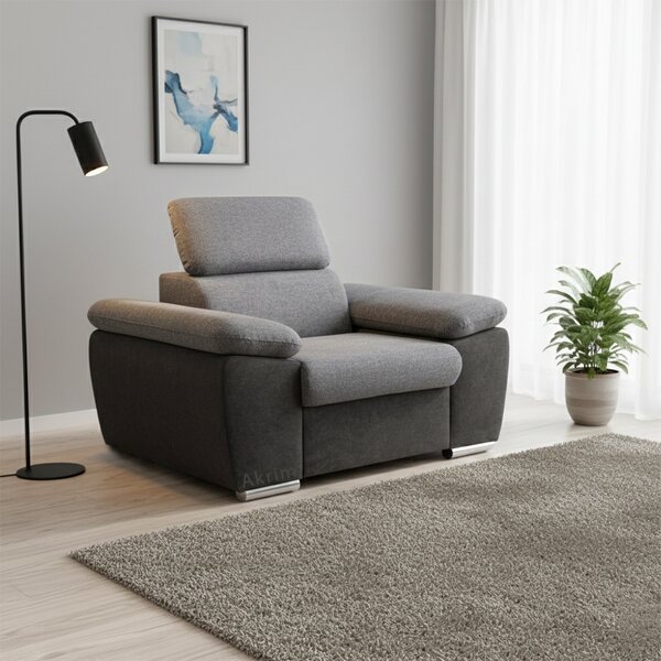 Křeslo COOL | 118 cm | polohovací záhlavník | VÝBĚR KOMBINACE TKANIN