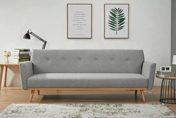 ROZKLÁDACÍ POHOVKA, textil, světle šedá Livetastic - Rozkládací pohovky, Online Only