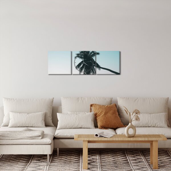Obraz - Palma na Bali (s hodinami) (90x30 cm)