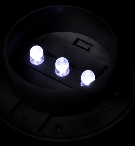 Venkovní solární lampy na plot 12 ks LED černé 277122