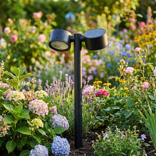 LED solární zápichové svítidlo, nastavitelné, IP65, 3000 K