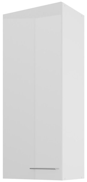 LARA wh | horní skříňka 45G-108 1F s policemi | 45 cm | UNI dvířka | VYSOKÁ | bílá lesk