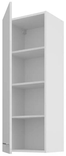 LARA wh | horní skříňka 40G-108 1F s policemi | 40 cm | UNI dvířka | VYSOKÁ | bílá lesk