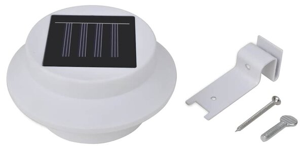 Venkovní solární lampy na plot 12 ks LED bílé 277123