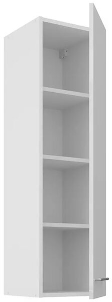LARA wh | horní skříňka 30G-108 1F s policemi | 30 cm | UNI dvířka | VYSOKÁ | bílá lesk