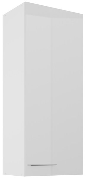 LARA wh | horní skříňka 45G-108 1F s policemi | 45 cm | UNI dvířka | VYSOKÁ | bílá lesk