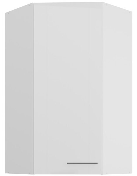 LARA wh | horní skříňka 60x60 GN-108 1F (45°) rohová | 60x60 cm | UNI dvířka | EXTRA VYSOKÁ | bílá lesk