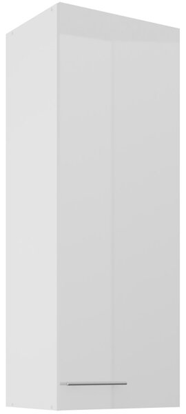 LARA wh | horní skříňka 40G-108 1F s policemi | 40 cm | UNI dvířka | VYSOKÁ | bílá lesk