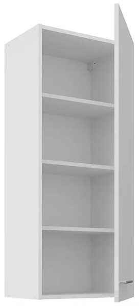LARA wh | horní skříňka 45G-108 1F s policemi | 45 cm | UNI dvířka | VYSOKÁ | bílá lesk