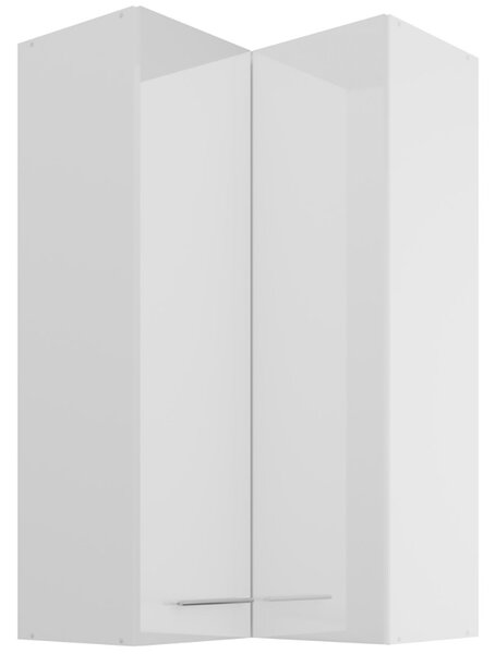 LARA wh | horní skříňka 60x60 GN-108 2F (90°) rohová | 60x60 cm | VYSOKÁ | bílá lesk