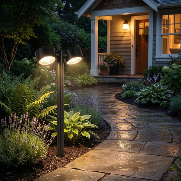 LED solární zápichové svítidlo, nastavitelné, IP65, 3000 K