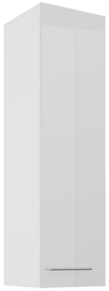 LARA wh | horní skříňka 30G-108 1F s policemi | 30 cm | UNI dvířka | VYSOKÁ | bílá lesk