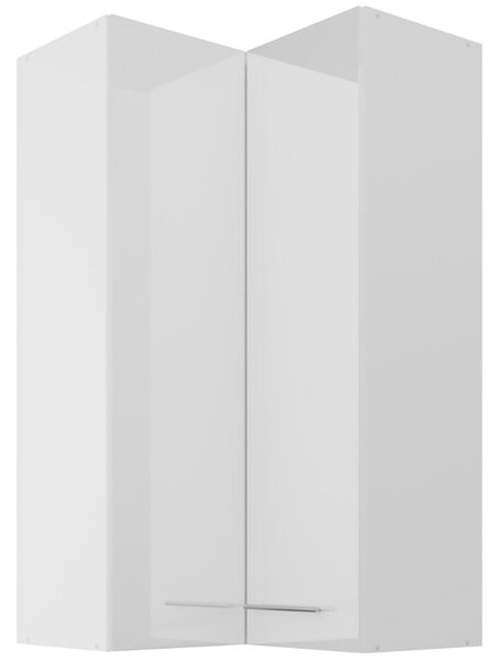 LARA wh | horní skříňka 60x60 GN-108 2F (90°) rohová | 60x60 cm | VYSOKÁ | bílá lesk