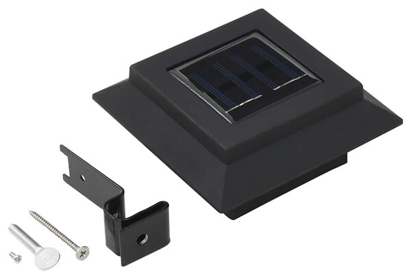 Zahradní solární lampy 12 ks LED čtvercové 12 cm černé 277136