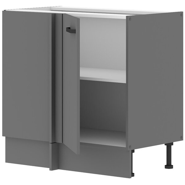 Kuchyňská linka NESSANT se | 210x240 cm | zásuvky PREMIUM BOX | UNI provedení | šedá antracit