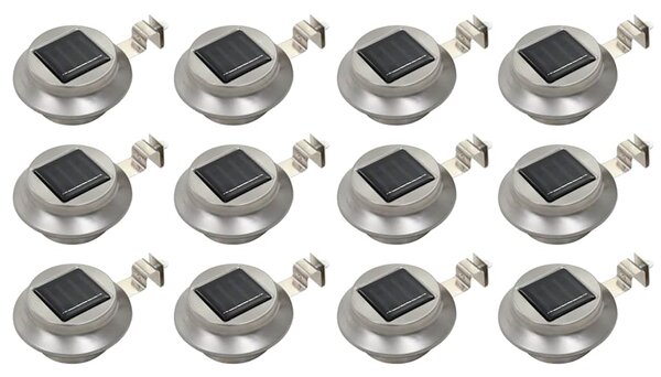 Zahradní solární lampy 12 ks LED kulaté 12 cm bílé 277135