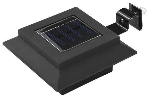 Zahradní solární lampy 12 ks LED čtvercové 12 cm černé 277136