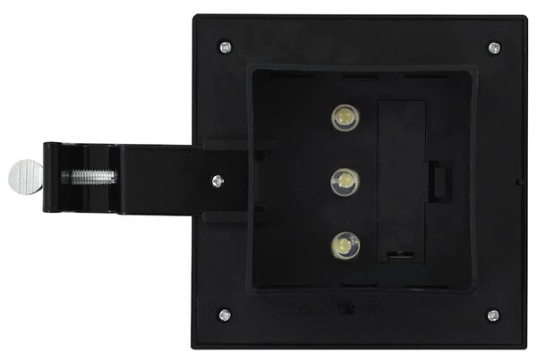 Zahradní solární lampy 12 ks LED čtvercové 12 cm černé 277136