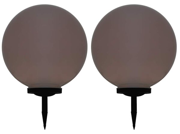 Zahradní solární lampy 2 ks LED kulovité 40 cm RGB 277129