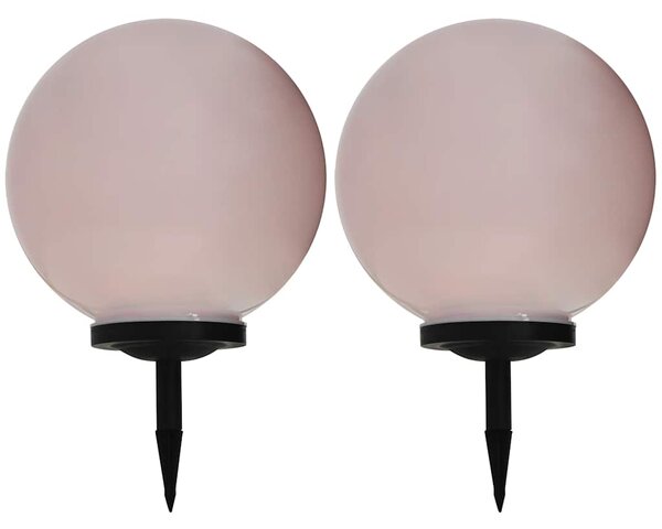 Zahradní solární lampy 2 ks LED kulovité 40 cm RGB 277128