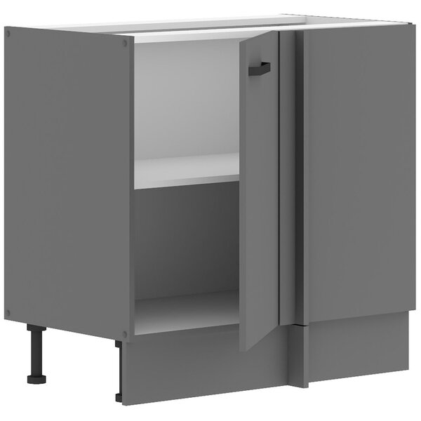 Kuchyňská linka NESSANT se | 210x240 cm | zásuvky PREMIUM BOX | UNI provedení | šedá antracit