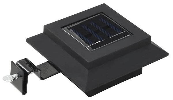 Zahradní solární lampy 12 ks LED čtvercové 12 cm černé 277136