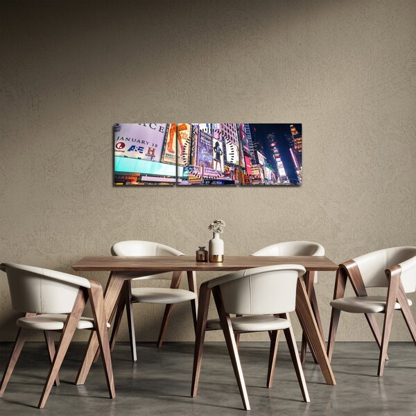 Obraz - New York Theater District (s hodinami) (90x30 cm)