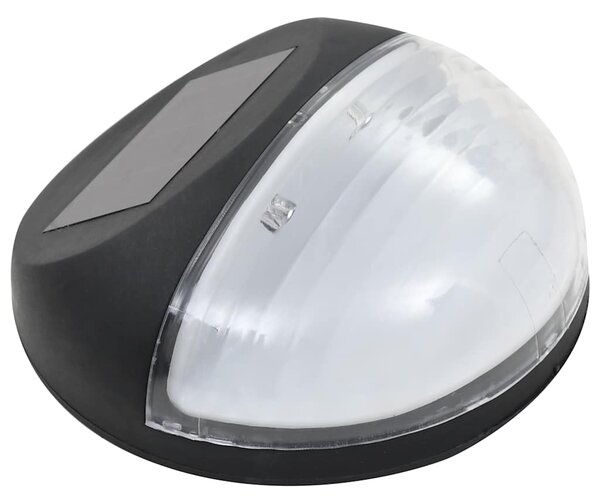 Zahradní nástěnné solární lampy LED 24 ks kulaté černé 277139