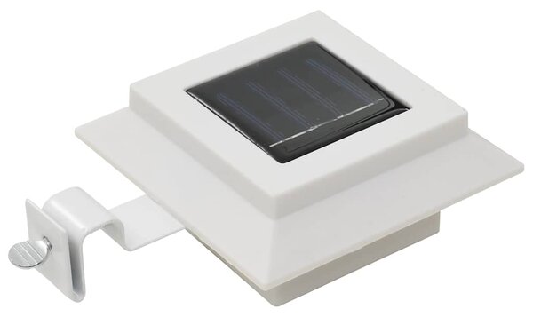 Zahradní solární lampy 12 ks LED čtvercové 12 cm bílé 277137