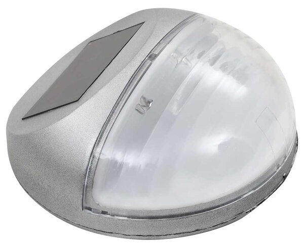 Zahradní nástěnné solární lampy LED 24 ks kulaté stříbrné 277140